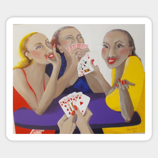 Card Players Sticker by Annie18c